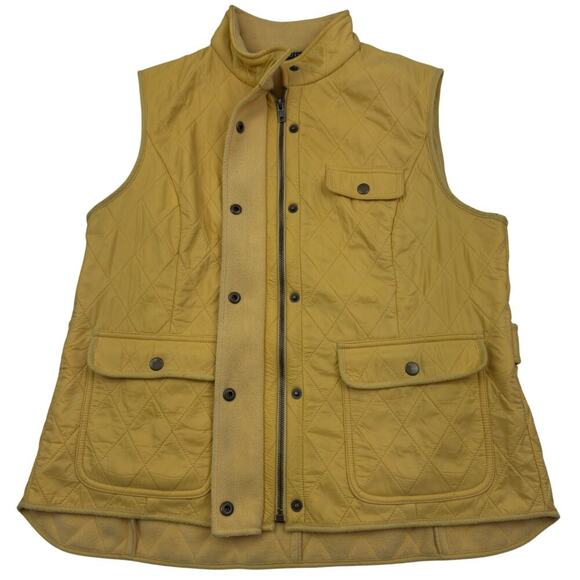 Talbots Classic Quilted Fleece Lined Button Front Vest Women's Size Large - Picture 3 of 6